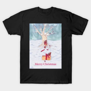 Woodland creatures + Merry Christmas T-Shirt